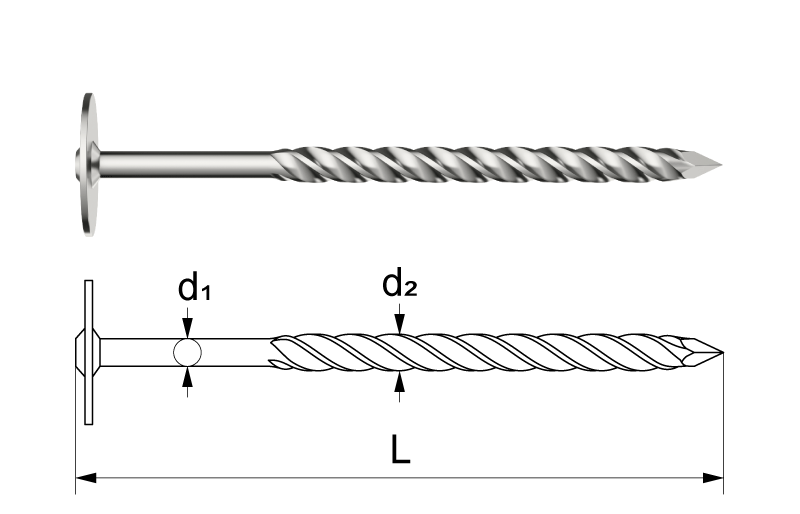 Spiral shank hotsell